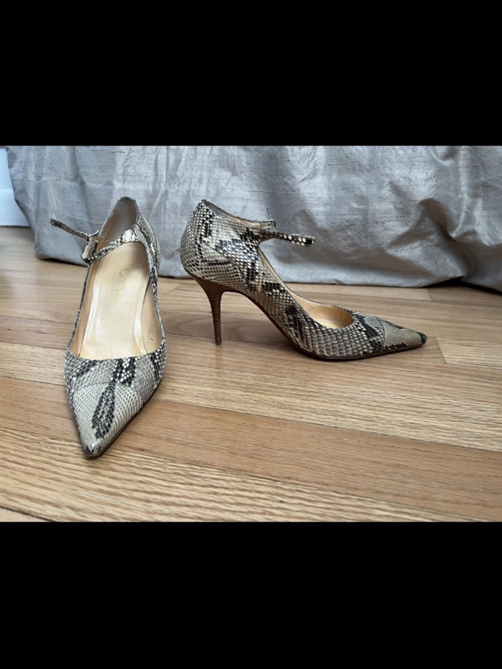 Cole Haan collection 6 real snake python Pointed Mary Jane Heels shoes